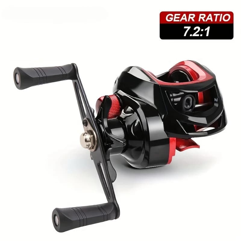 Moulinet baitcasting GLS 8KG drag 7.2:1 18+1BB spool métal pour pêche eau douce et mer carnassiers
