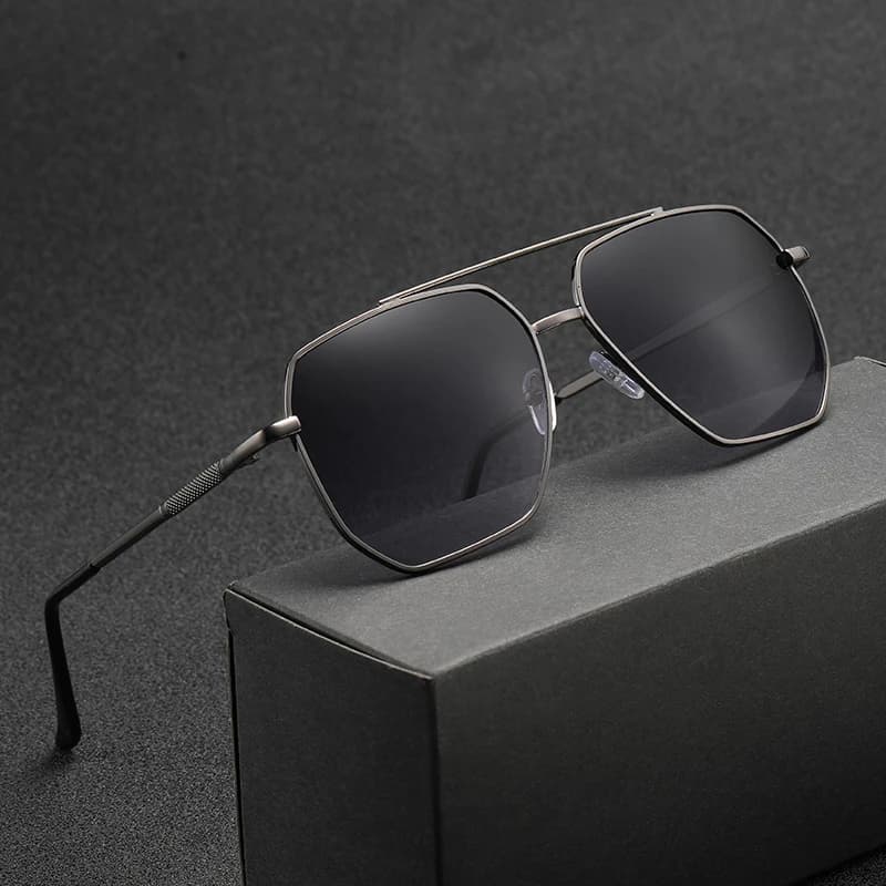 Lunettes de soleil pilote métal polarisées UV400 pour pêche conduite hommes femmes pêcheurs