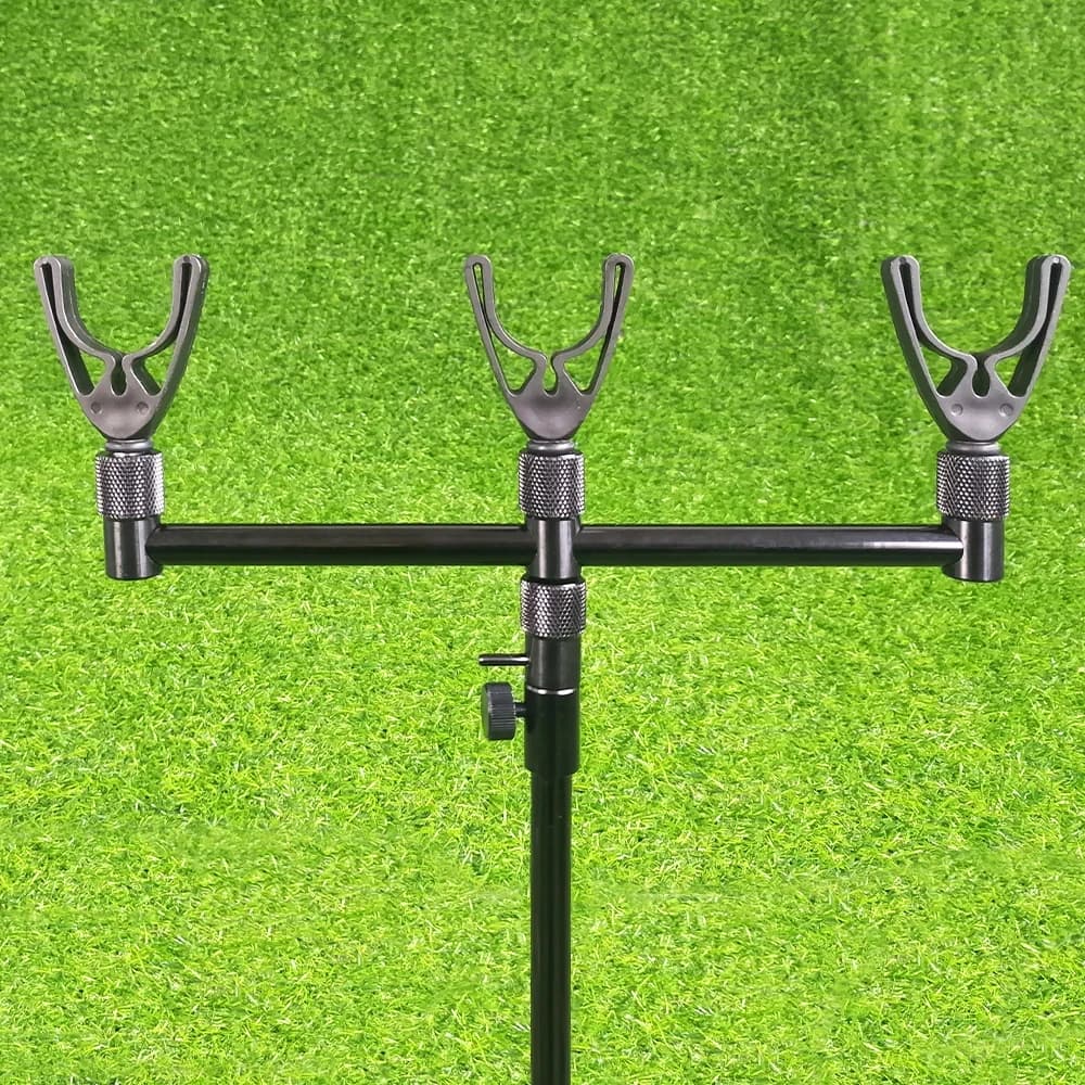 Support cannes pêche carpe Hirisi rod pod avec buzz bar - repose cannes réglable accessoire banc