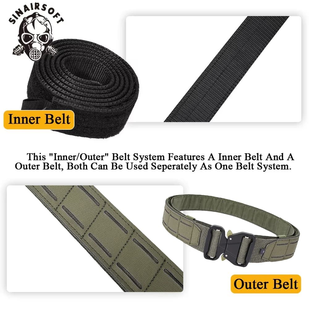 Ceinture tactique 2 pouces quick release SINAIRSOFT multicam - Accessoire pêche chasse laser MOLLE