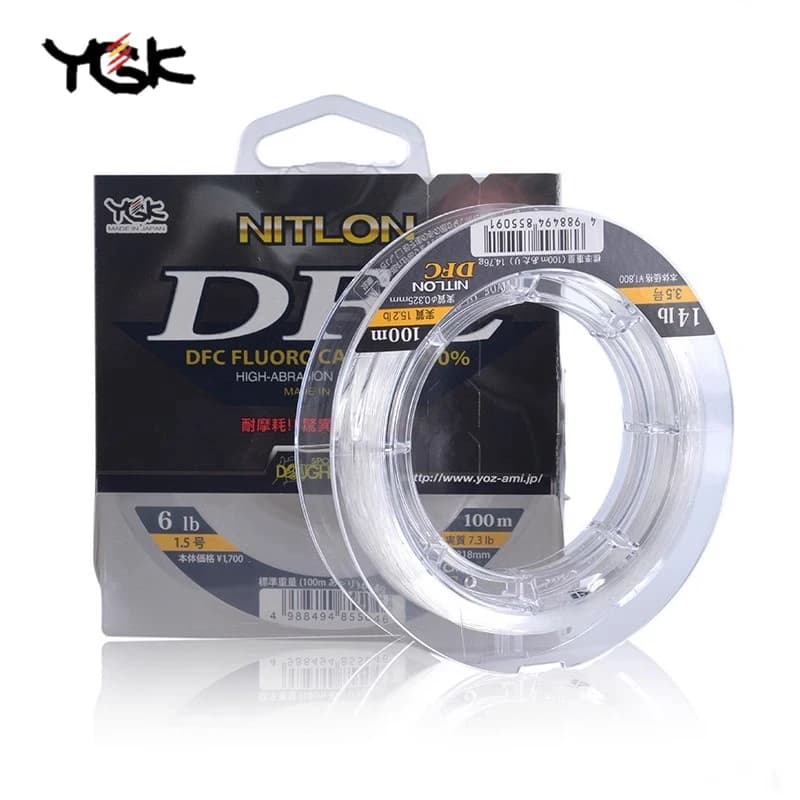 YGK DFC Fluorocarbone 100% Leader Pêche Japonais Master Level 100m 70m 4LB à 30LB pour Traque et Leurres