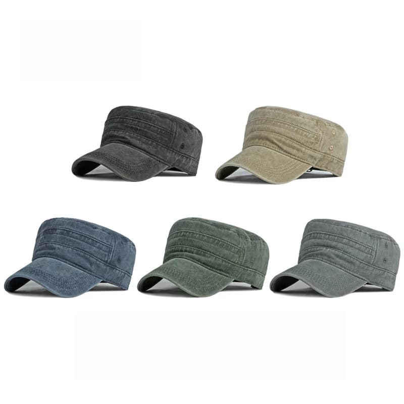 Casquette été pêche armée visière courte homme femme coton lavé soleil
