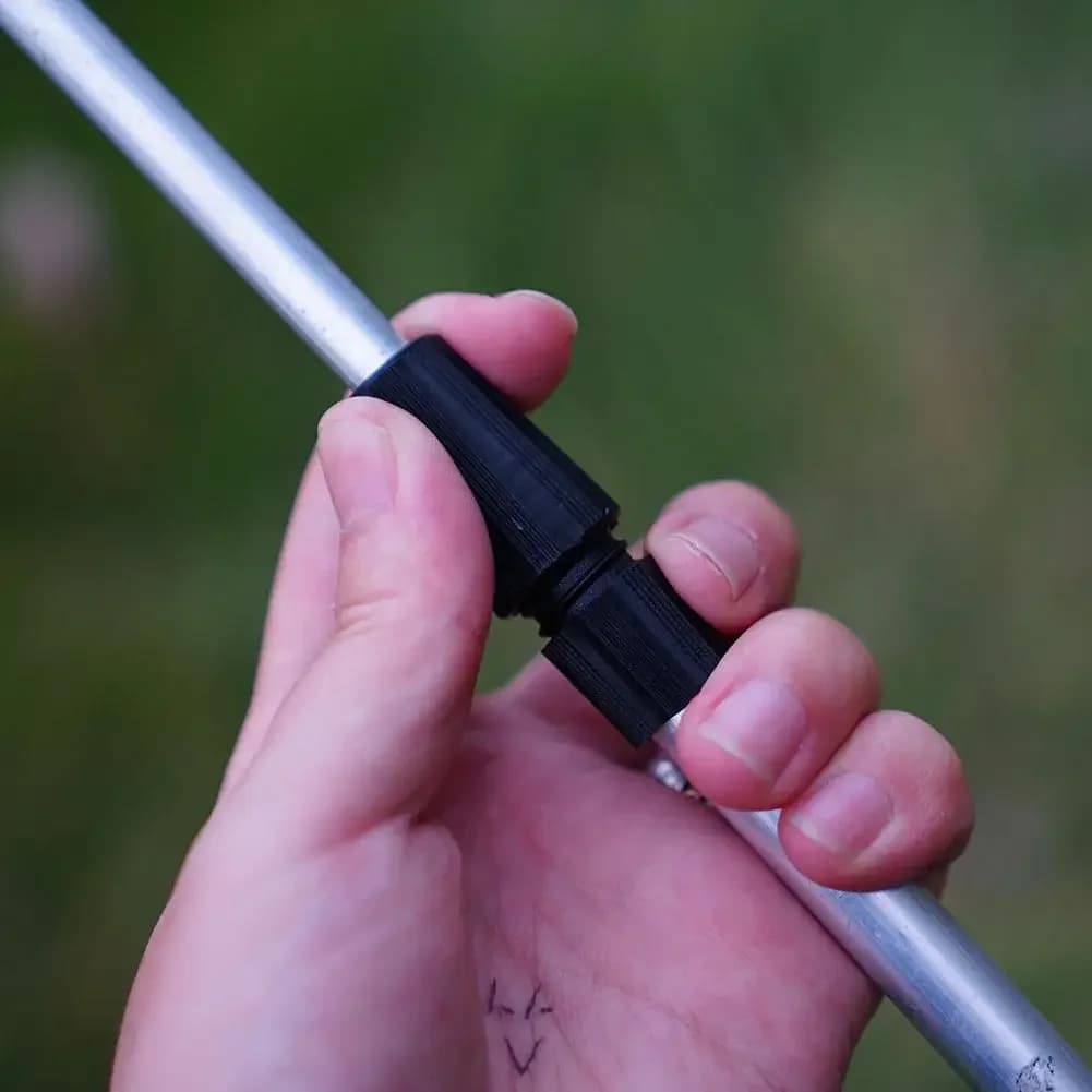 Canne à pêche télescopique extérieure avec piquet sol plage rivière étang portable