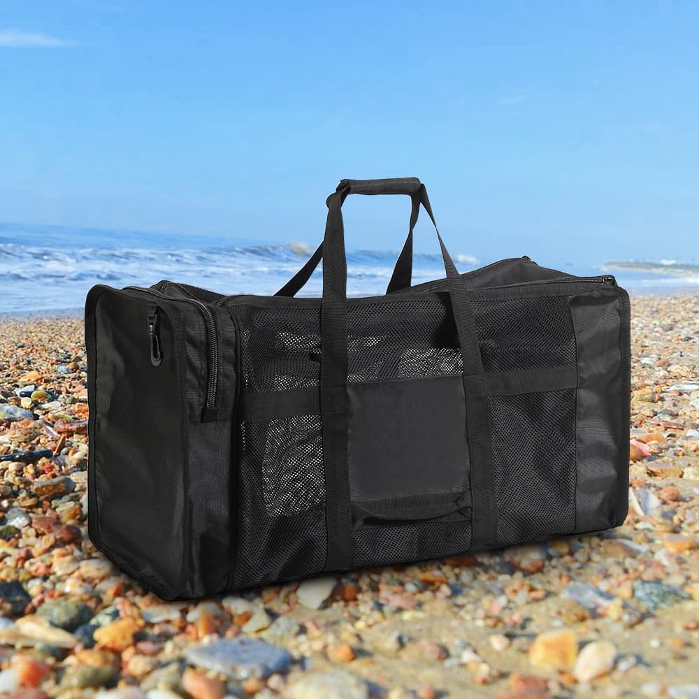 Sac de sport filet 100L pour plongée, snorkeling et plage, grand sac équipement nautique et pêche maritime