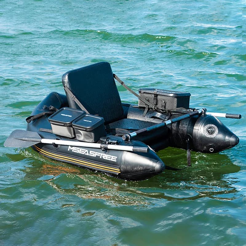Kayak gonflable pêche PVC solide Solar Marine, bateau rame durable pour eau vive et surf casting