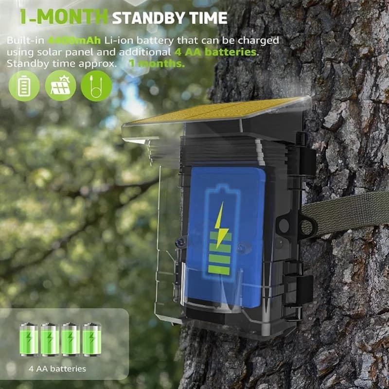 Caméra de chasse ABHS-50MP 4K vidéo vision nocturne déclenchement 0.3s étanche surveillance jardin chasse