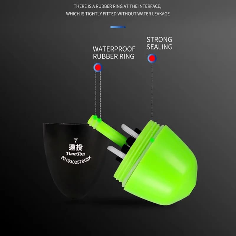 Lot de flotteurs lumineux électroniques étanches pêche nuit réglables haute sensibilité vert et rouge
