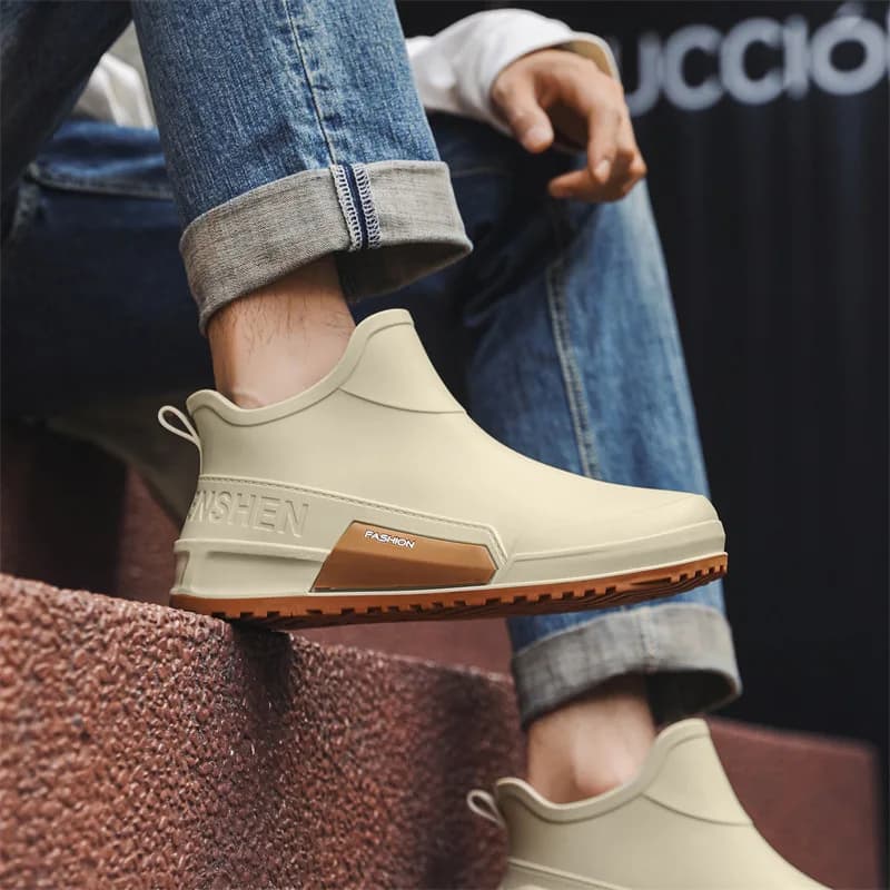 Bottes travail couple basse imperméables mode pêche lavage auto antidérapantes chaussures casual homme femme