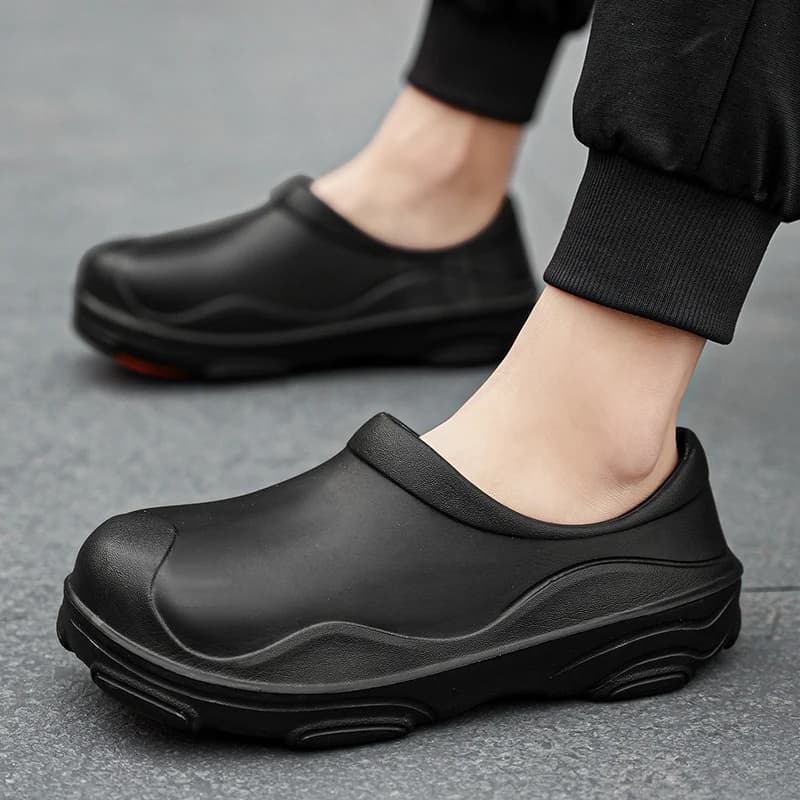 Nouveau set chaussures cuisine pêche 2024 - Bottes chef imperméables antidérapantes huile pour pêcheurs