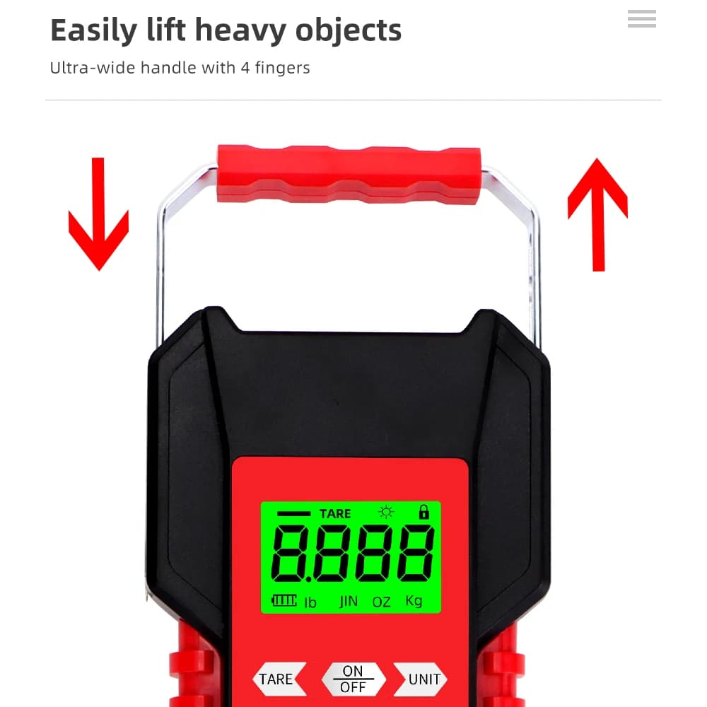 Balance suspendue digitale 50KG étanche avec règle - Pèse-personne voyage cuisine pêche alimentaire