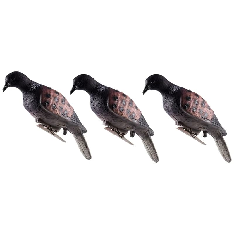 Leurres colombe 3 pièces protection jardin - Appâts pigeons bio mimétiques chasse oiseaux