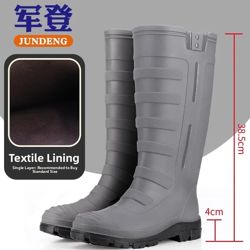 Bottes de pêche homme haute tube imperméables antidérapantes pour toutes saisons - Chaussures de travail
