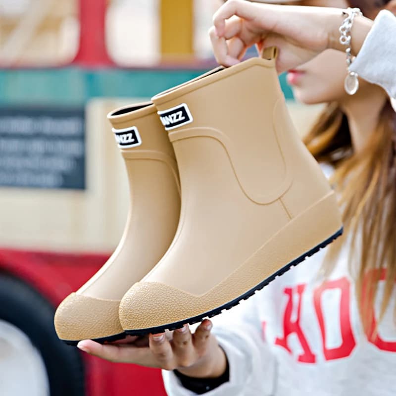 Bottes pluie mi-mollet été hiver homme femme imperméables anti-dérapage toutes saisons pêche