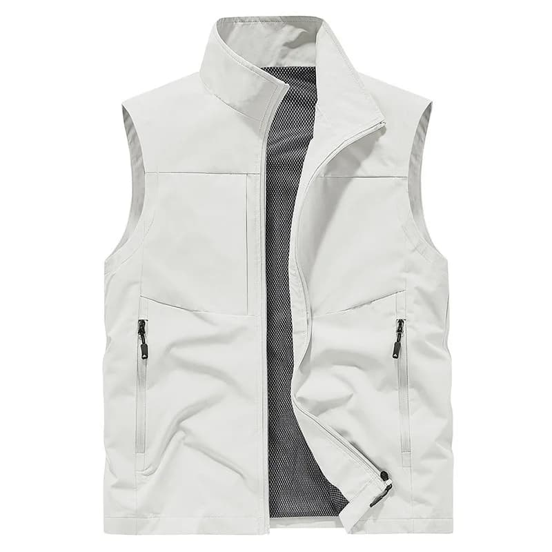 Gilet cargo homme d'été respirant et imperméable - Veste sans manches légère pour pêche et randonnée 5XL