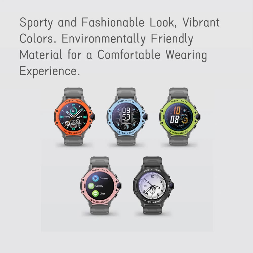 Montre connectée enfants 4G appels vidéo chat 1.28 pouces étanche localisation WIFI LBS calculatrice batterie 700mAh