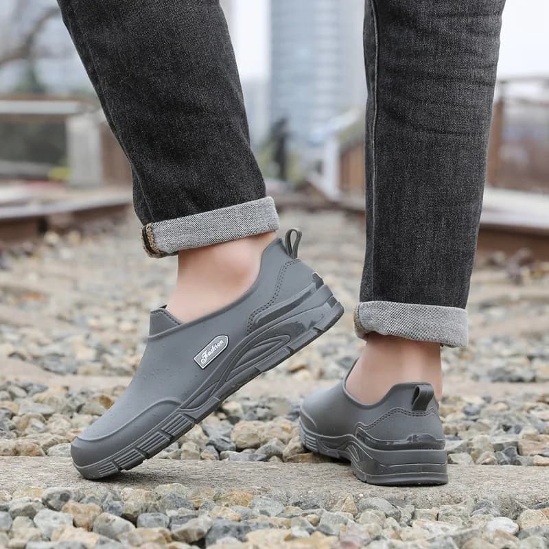 Bottes de pluie homme PVC anti-odeur antidérapantes pour cuisine pêche travail printemps automne