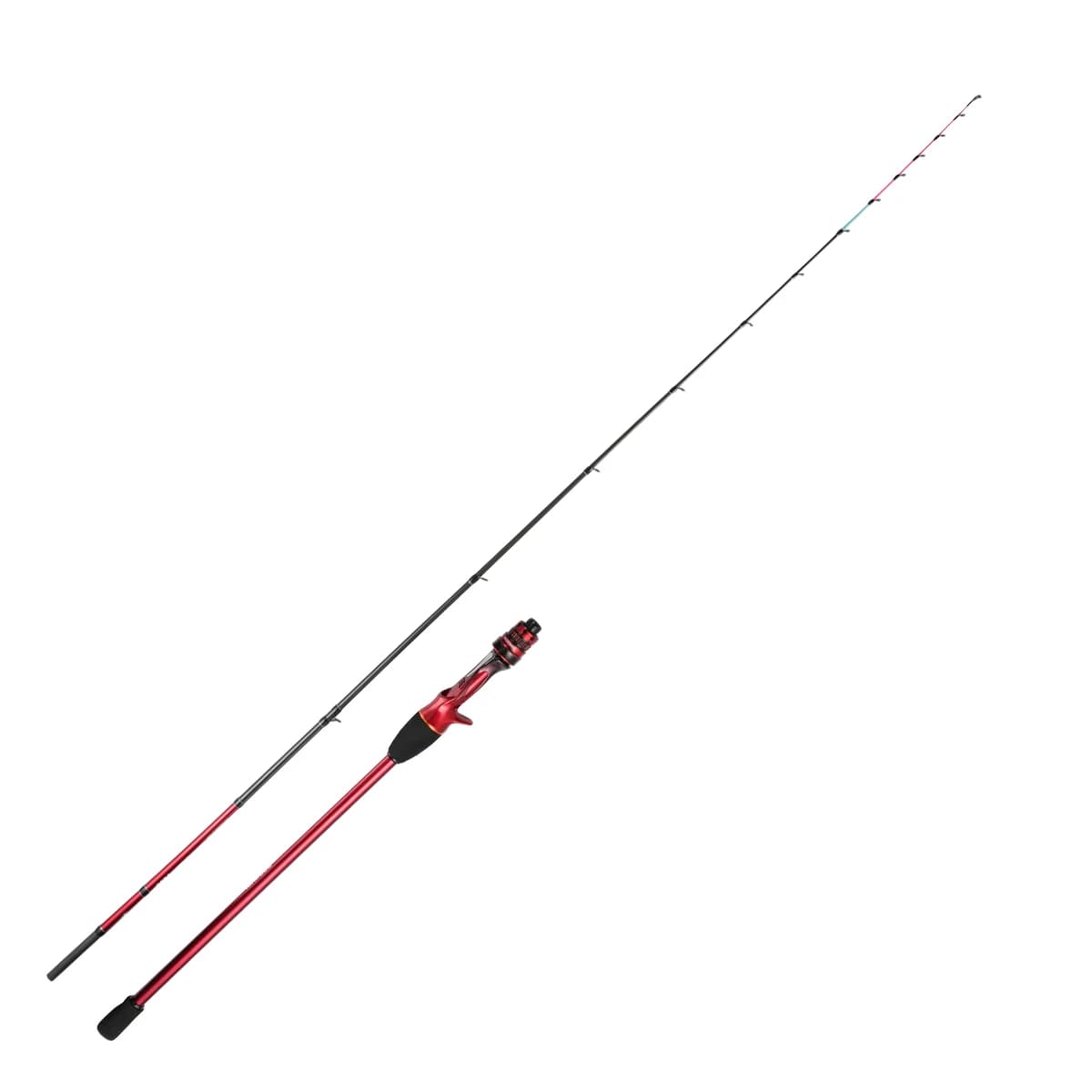Canne à pêche seiche 175cm métal top avec anneaux Fuji légère pour pêche côtière