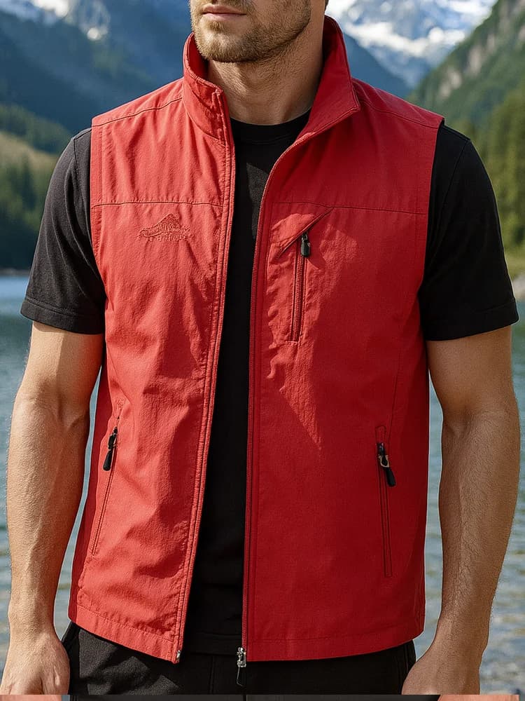 Veste de pêche sans manches été homme respirante et rafraîchissante, séchage rapide pour randonnée, tailles S-6XL