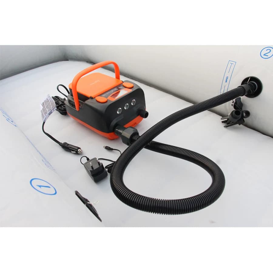 Pompe à air électrique 12V portable avec batterie intégrée pour bateau gonflable, SUP, kayak et canoë