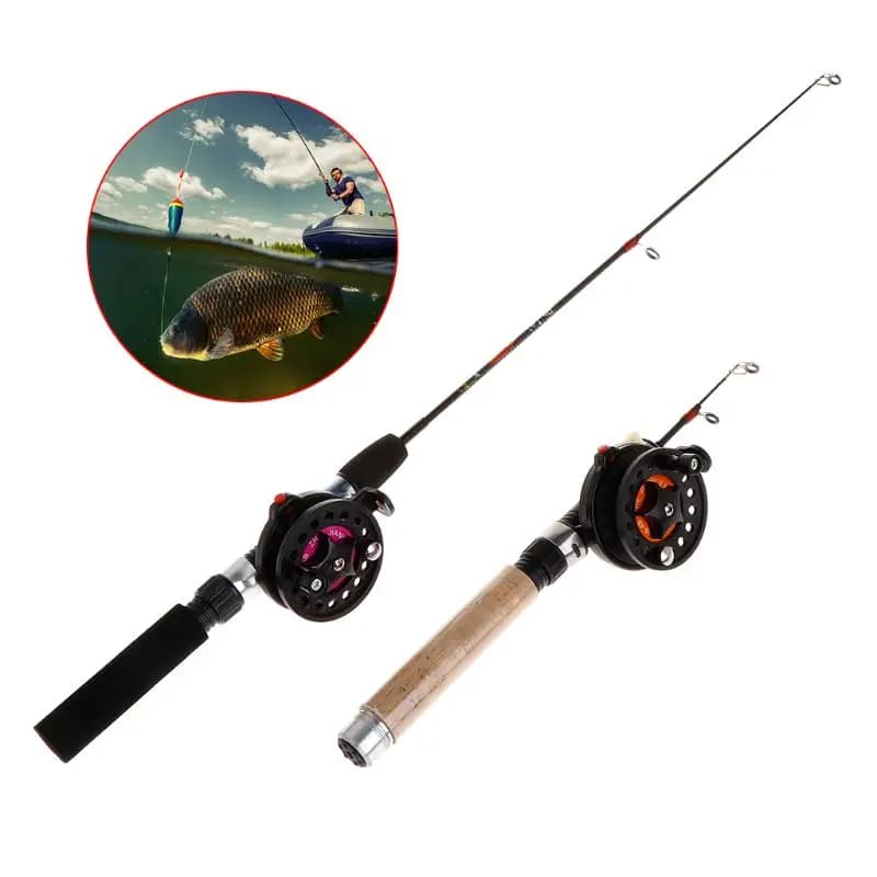 Set canne et moulinet YD61 mini portable hiver - Pêche sur glace outdoor compacte