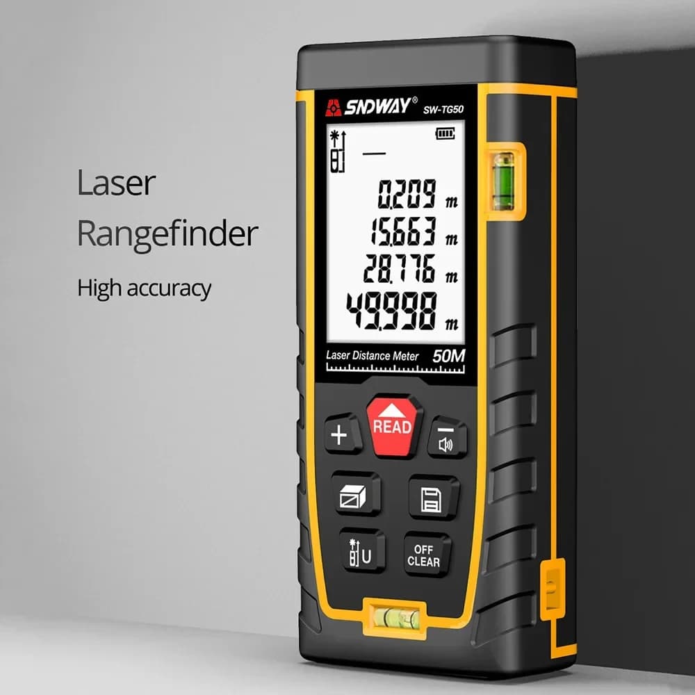 Télémètre laser SNDWAY mini professionnel - Mesure en mètres/pieds/pouces pour pêche