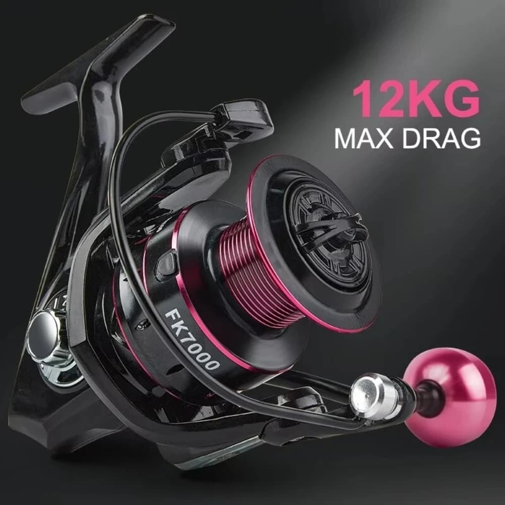 Moulinet Spinning Professionnel Ultraléger Métal/EVA Gaucher/Droitier 5.2:1 26LB Drag pour Pêche Rapide