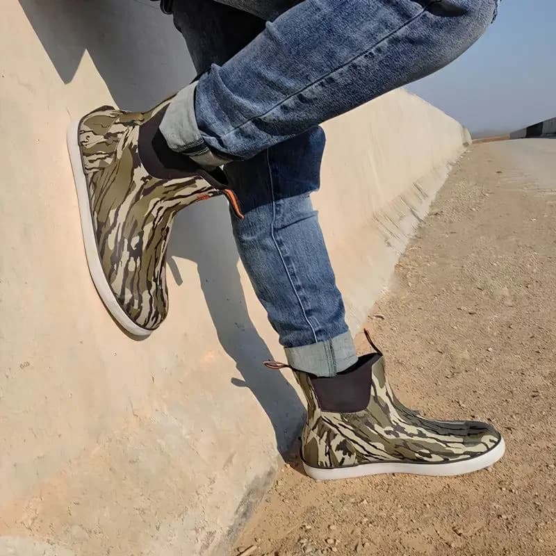 Chaussures de pêche camouflage légères type sneakers imperméables anti-dérapantes pour homme et femme