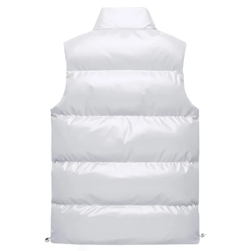 Veste matelassée sans manches homme hiver poches - Veston chaud coton noir blanc taille 5XL