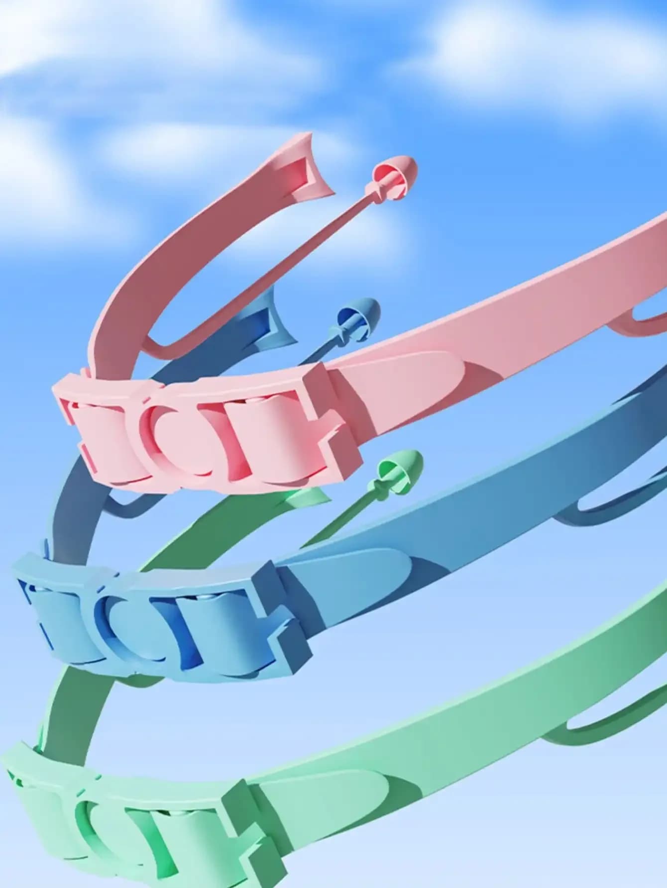 Lunettes de natation enfants grand cadre anti-buée étanches avec bouchons d'oreilles connectés