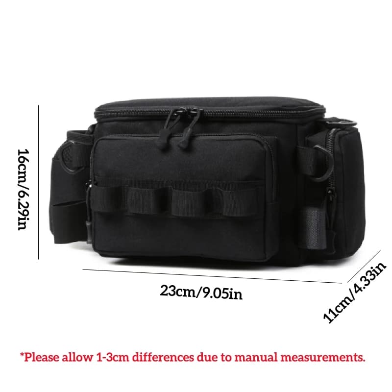 Sac banane pêche multifonction avec compartiments - Stockage leurres et accessoires de pêche