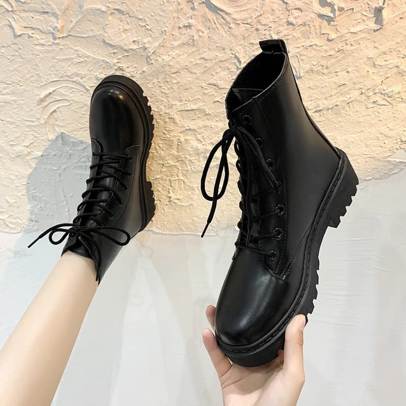 Bottes courtes velours croisées couleur unie - Chaussures femme confort pêche chaud casual