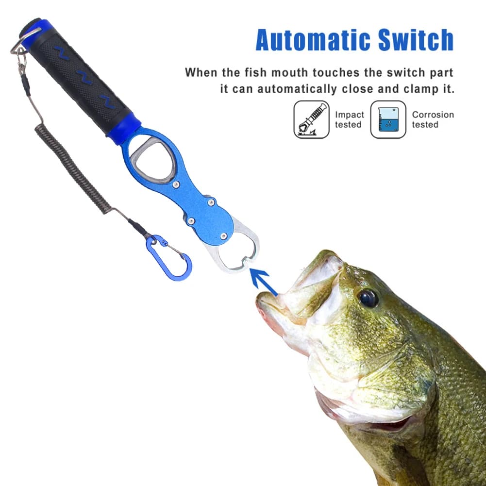 Pince à prise peson intégré grip pour poisson écailles pince à lèvres outil professionnel pour pêche avec mesure poids