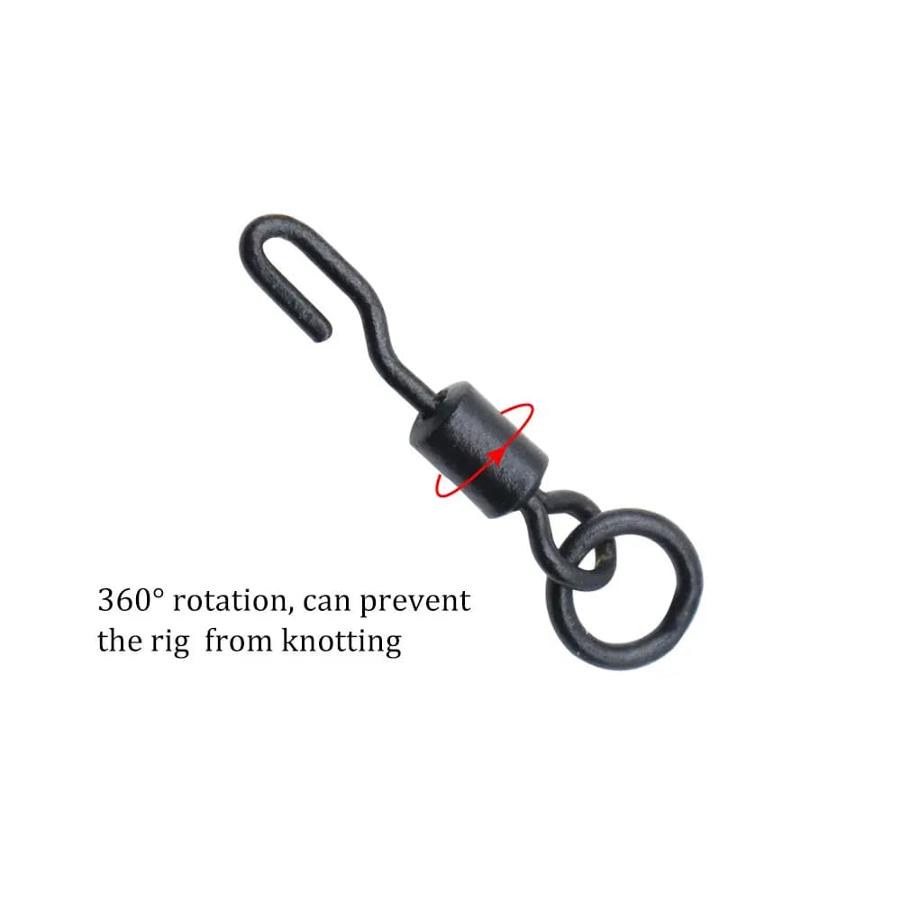 20 connecteurs rapides snap swivels pour montage Ronnie Rig - Accessoires pêche carpe et pêche au coup