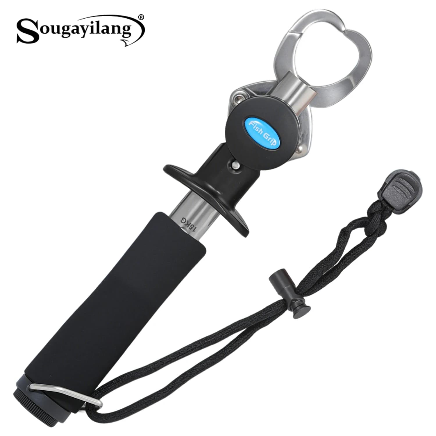 Pince multifonction pêche Sougayilang inox avec balance 15kg et mètre ruban 100cm pour mesurer poissons