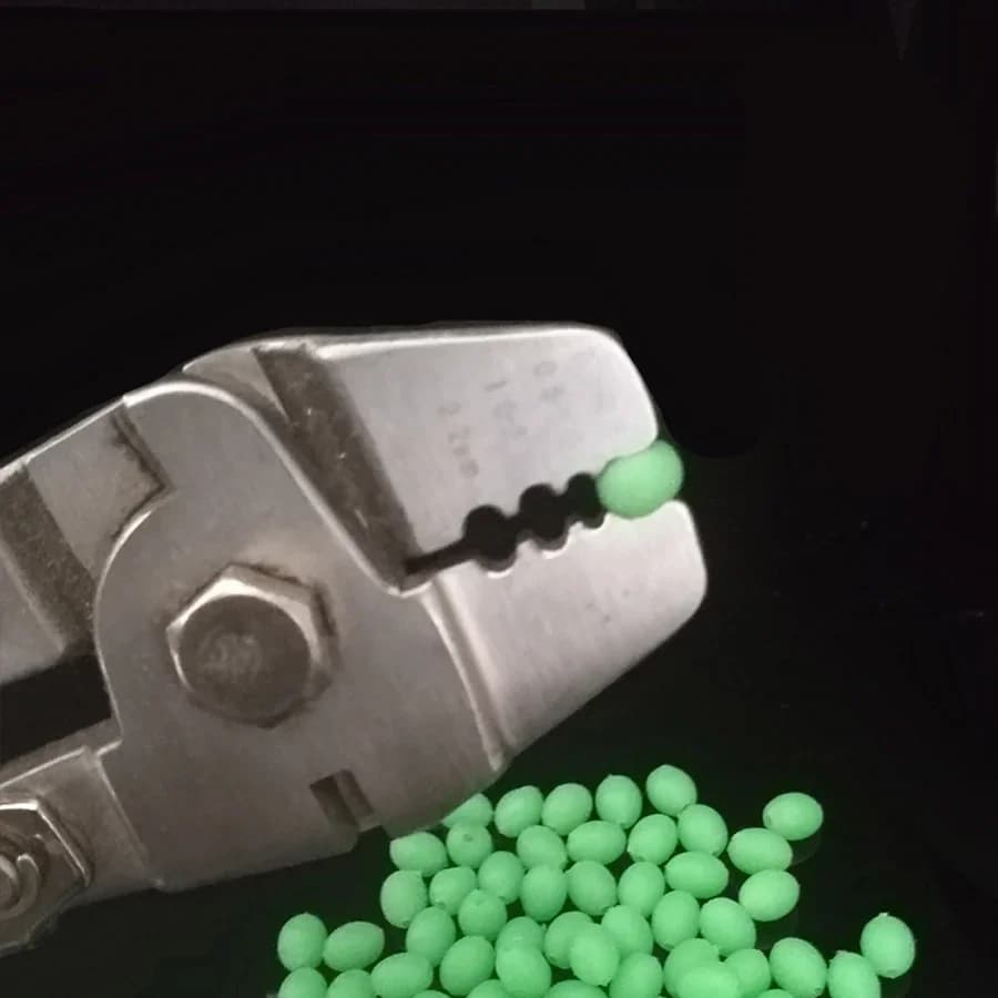 200 perles luminescentes vertes pour flotteurs de pêche - Accessoires leurres ovales