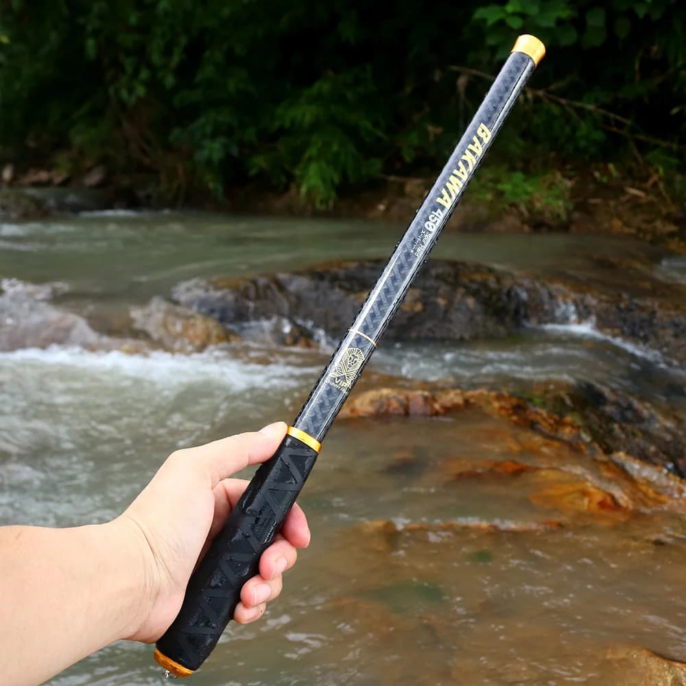 Canne télescopique BAKAWA carbone fibre ultralégère 2.7m à 7.2m pour pêche en rivière et feeder