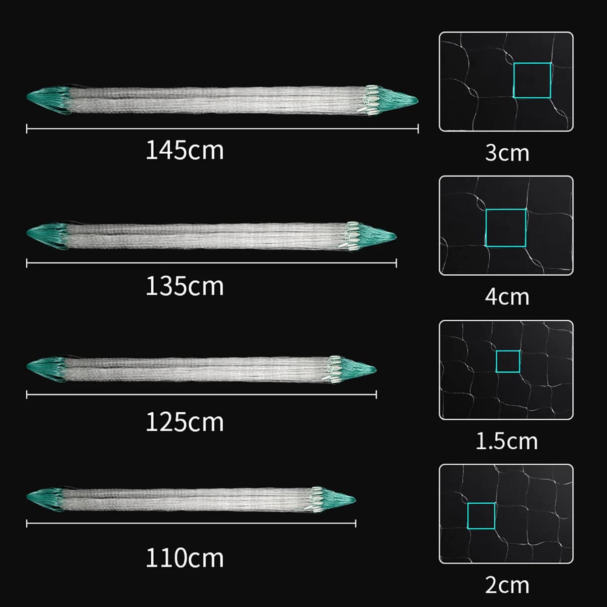 Filet de pêche monofilament 30m pour captures sélectives, piège à poissons et truites en extérieur
