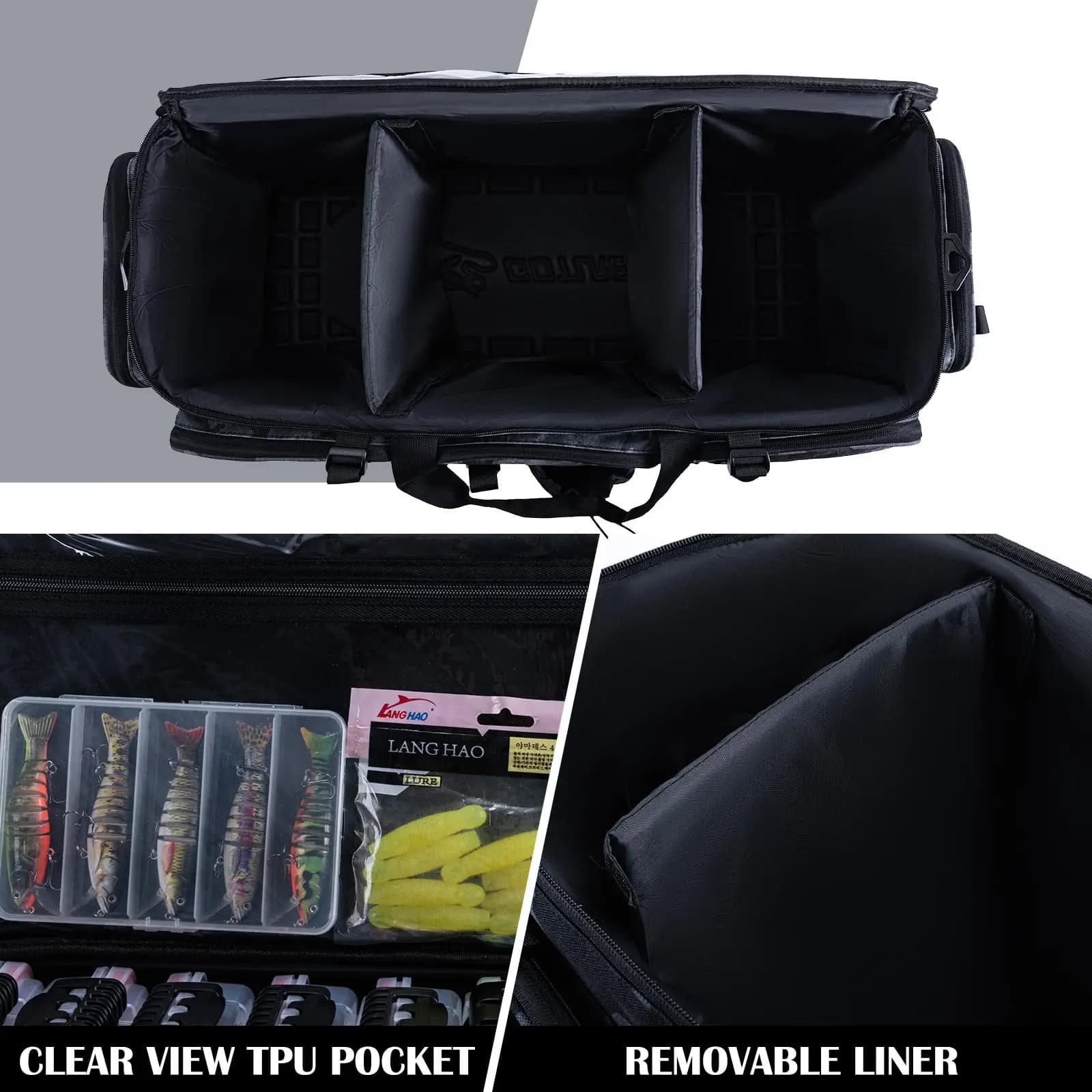 Sac étanche Goture grande capacité fond dur EVA - Rangement matériel pêche et camping outdoor