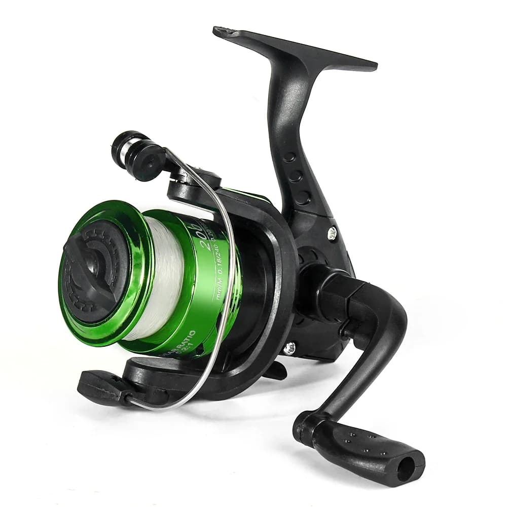 Moulinet spinning DNDYUJU 5.2:1 avec ligne et leurre - Roue plastique pour pêche au lancer