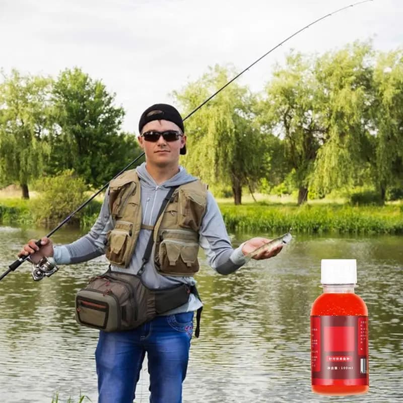 Liquide attractif 100ML/60ml vers rouge concentré pour perche, silure et pêche carnassière