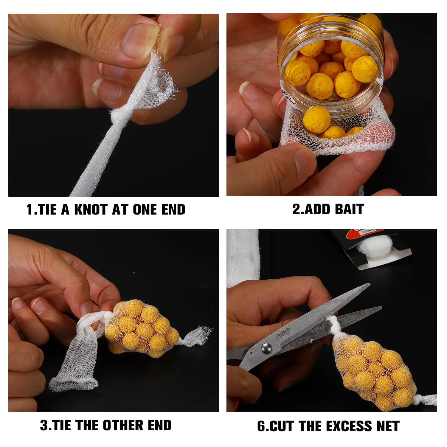 Filet appât PVA 5m soluble pour pêche carpe amorçage rapide et attraction efficace des poissons