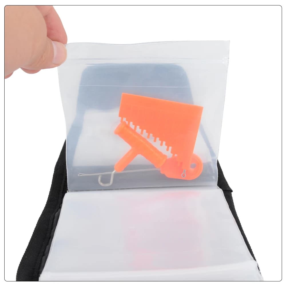 Sac de rangement transparent pour montages de pêche carpe porte-leurres et hair rigs