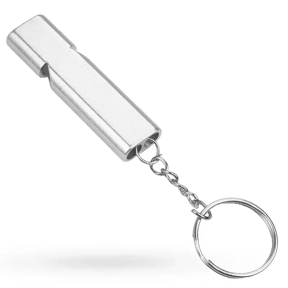 Sifflet survie fréquence double aluminium pêche équipement EDC sécurité outdoor aventure