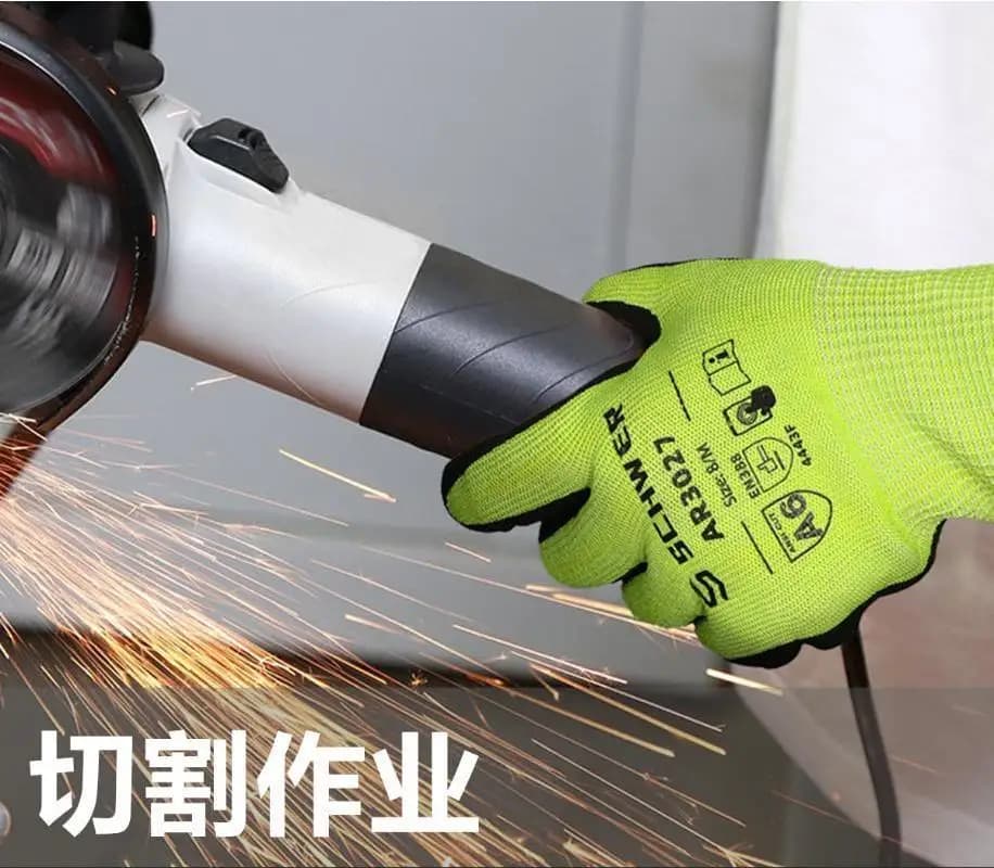 Gants épais A6 résistants aux coupures et perforations avec fil d'acier pour protection extérieure
