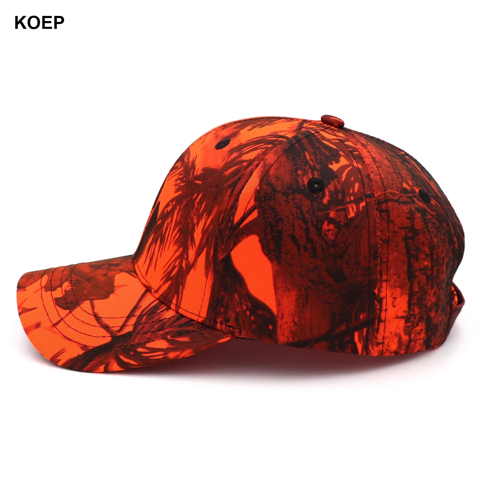 Casquette camouflage orange pêche KOEP - Baseball cap jungle pêche chasse snapback trucker