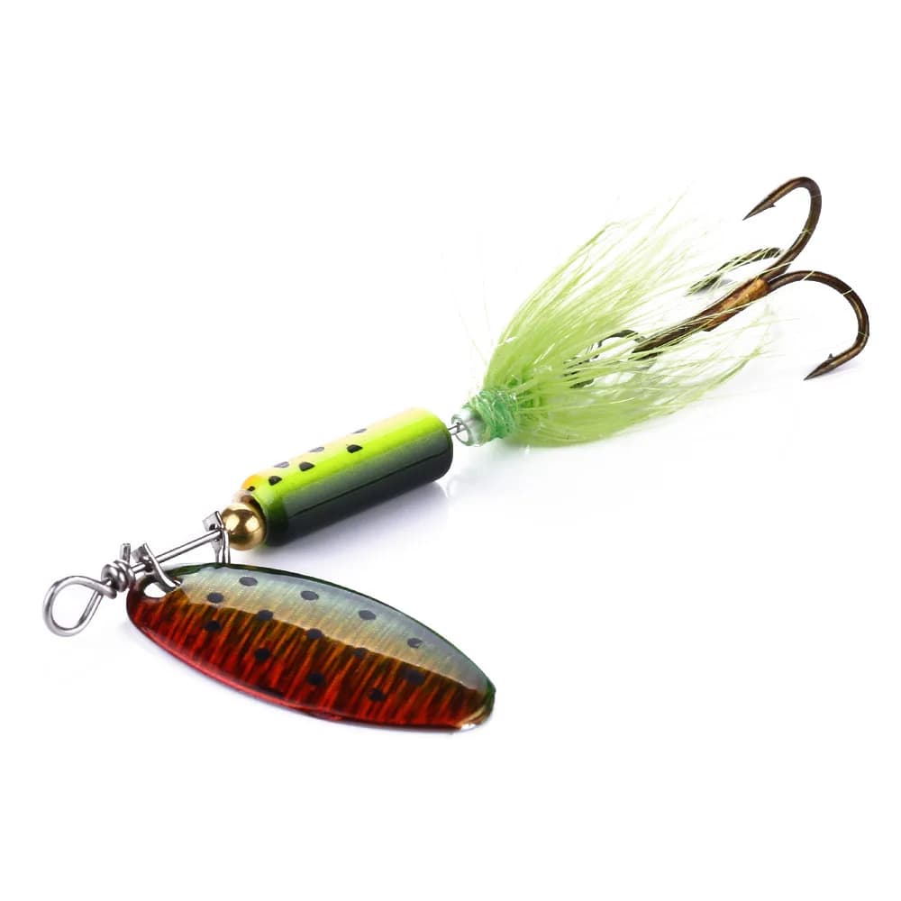 Leurres métalliques vibrations 3.5g - Leurres VIB à plumes pour perche et black bass - Pêche leurres durs
