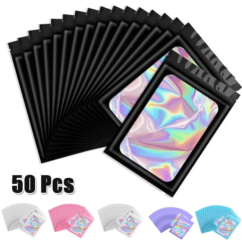 Sachets mylar transparents conservation appâts pêche 50 pièces anti-odeurs refermables étanches