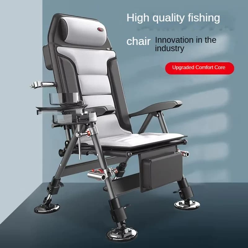 Chaise pêche aluminium magnésium portable multifonction tabouret pliable dossier réglable plusieurs niveaux