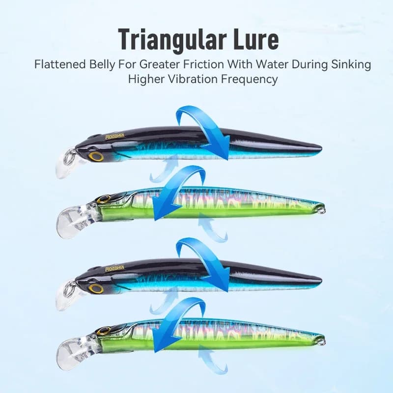 Leurre de pêche leurre dur silencieux Kingart Sinking Minnow pour bar et carnassiers, action réaliste, 6g