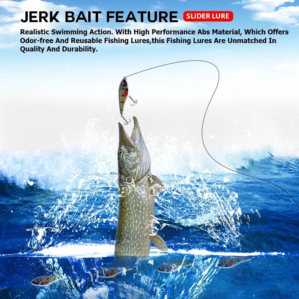 Leurre Jerkbait Westin TSUYOKI 90mm 105mm pour Brochet et Sandre, Appât Crankbait Slow Sinking au Son Puissant